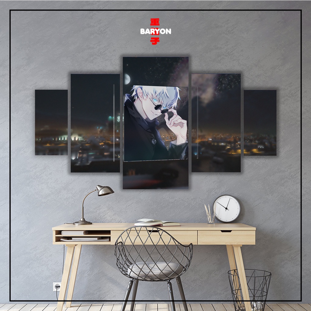 Jual BARYON Wall Decor SATORU GOJO JUJUTSU KAISEN 1 Set Hiasan Dinding ...
