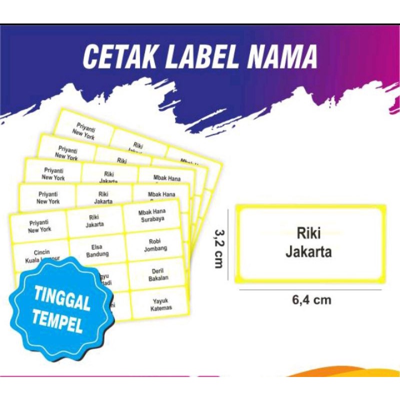 Jual Cetak Label Undangan Label Undangan Cetak Label Nama Stiker