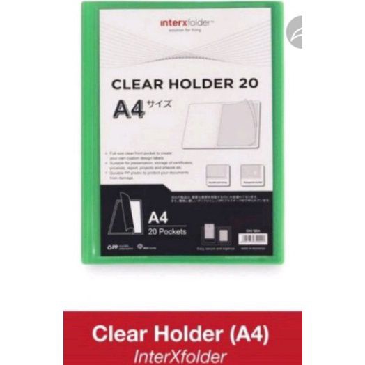 Jual Clear Holder/dokumen Keeper/display Book A4 Inter X Folder 20 ...