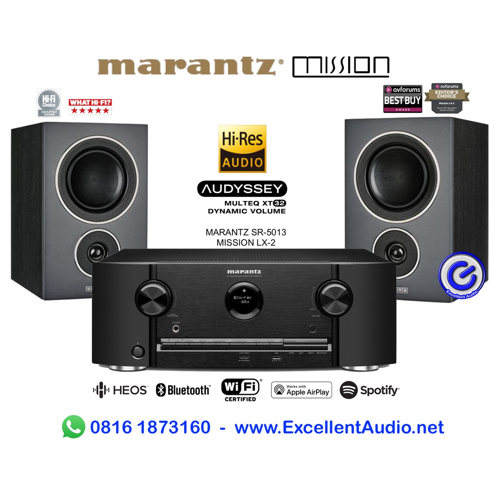 Jual Paket Marantz SR5013 Mission LX2 AV receiver amplifier pasif