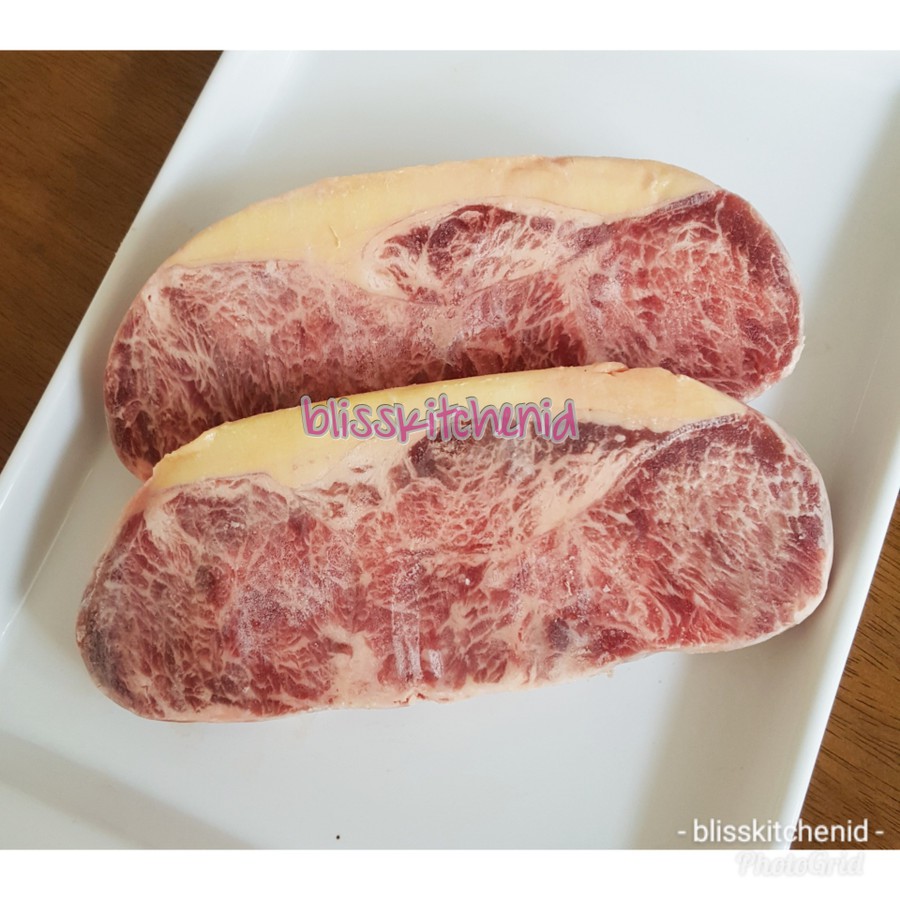 Jual Daging Sapi Kazoku Striploin Meltique / Meltik Wagyu Beef Steak ...
