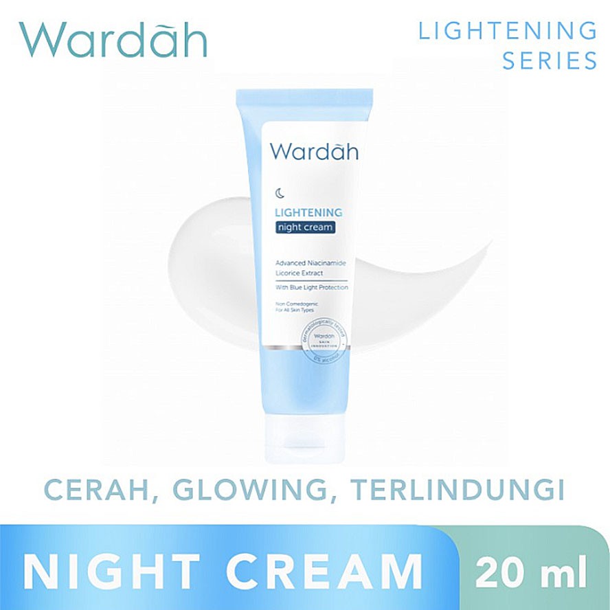 Jual Wardah Lightening Night Cream Advanced Niacinamide 20ml Shopee