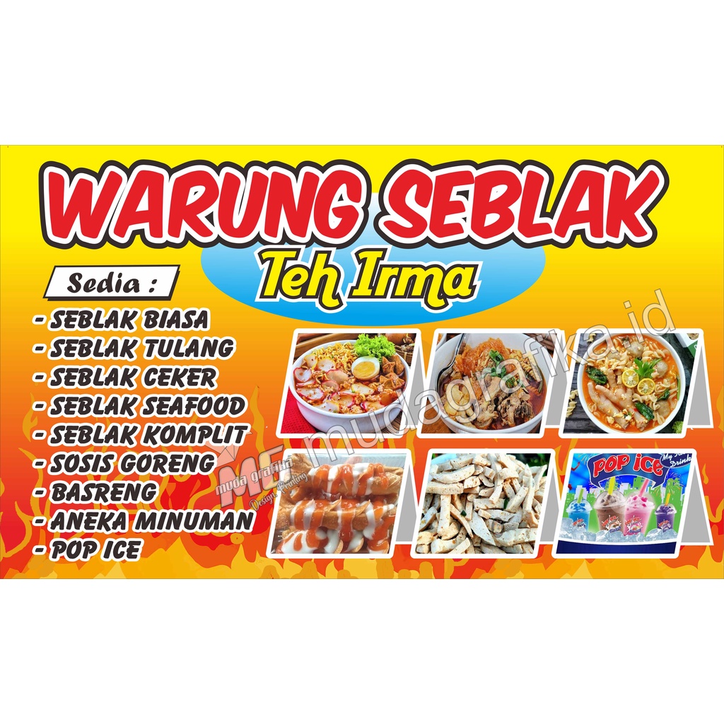 Jual Spanduk Warung Seblak Banner Seblak 100x60 Shopee Indonesia