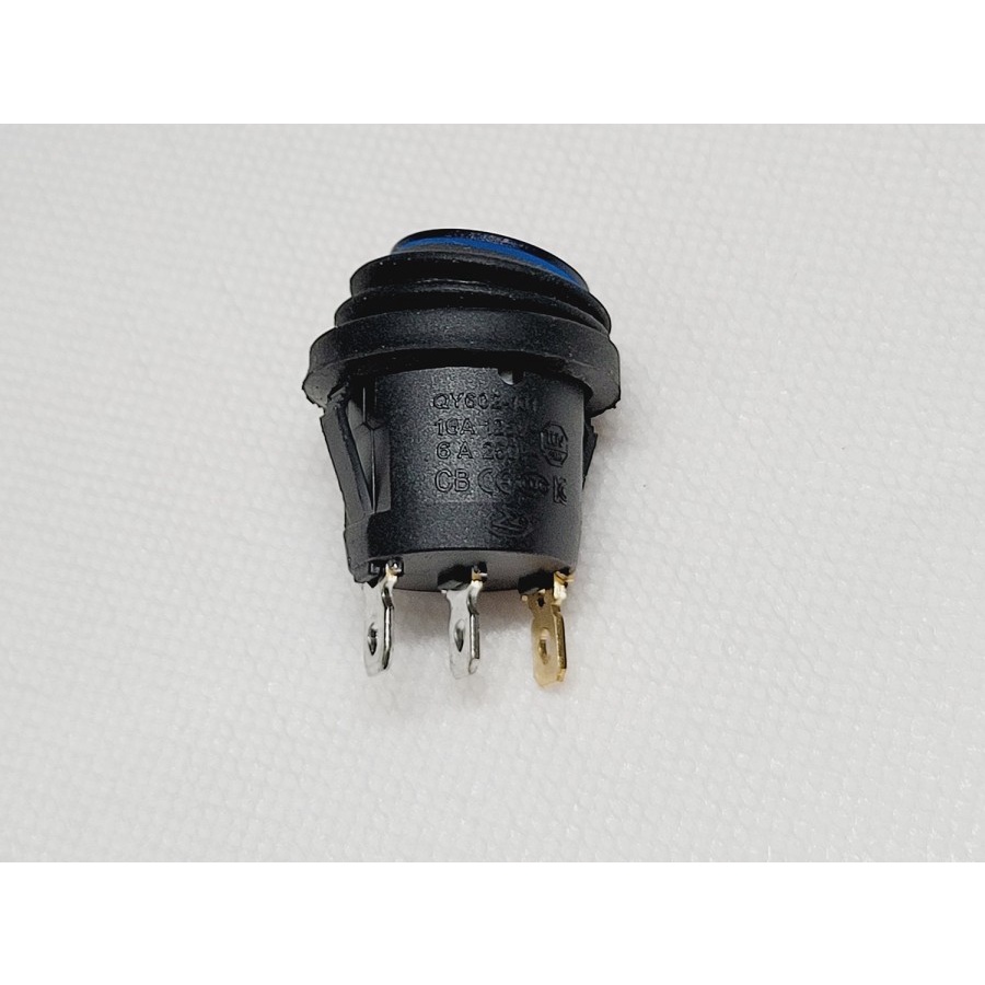 Jual Saklar bulat waterproof GLB 220V 3Pin Rocker round Switch LED ...