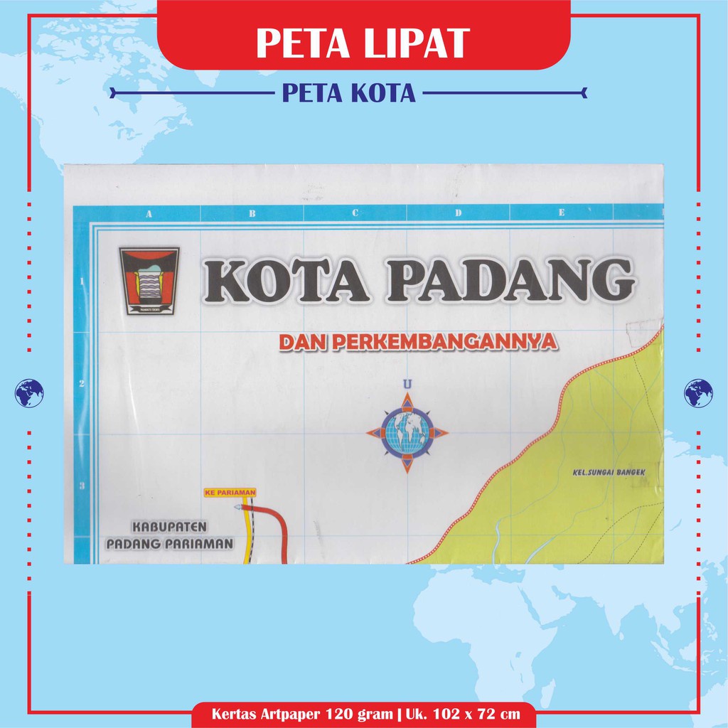 Jual Peta Kota : Peta Kota Padang / Peta Kota Palangkaraya / Peta Kota ...