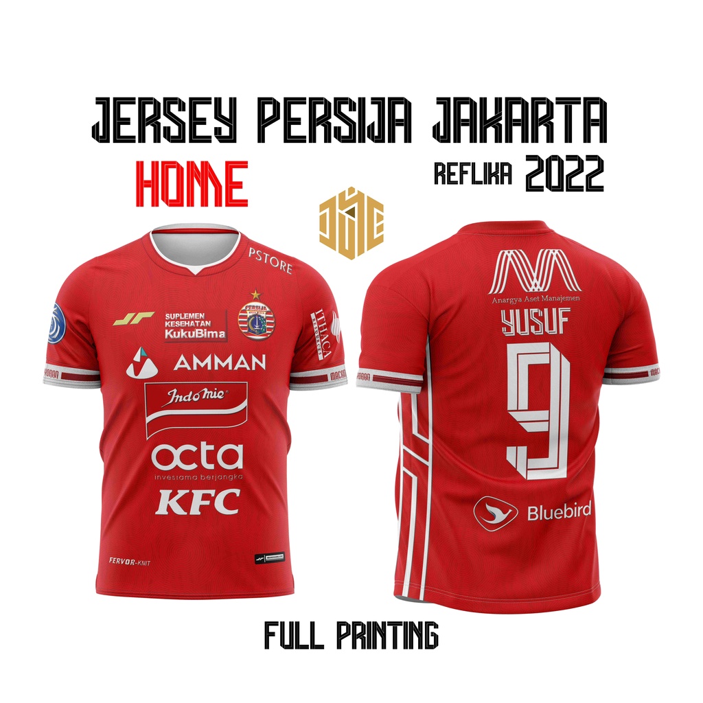 Jual JERSEY SEPAK BOLA PERSIJA JAKARTA 2022/2023 Bahan Premium (Reflika