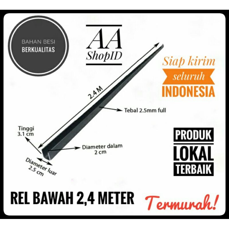 Jual Rel Bawah Meter Rel Pintu Henderson Pintu Garasi Pintu Sliding