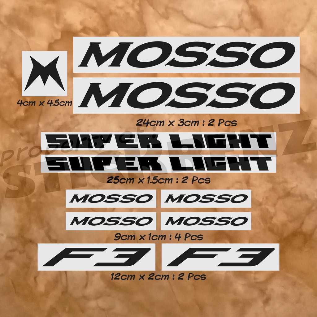 Jual Cutting Sticker Stiker Frame Sepeda Roadbike MTB Mosso 02 Custom ...