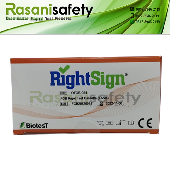 Jual Rightsign Device Tes Fecal Occult Blod Fob Isi 10 Alat Test