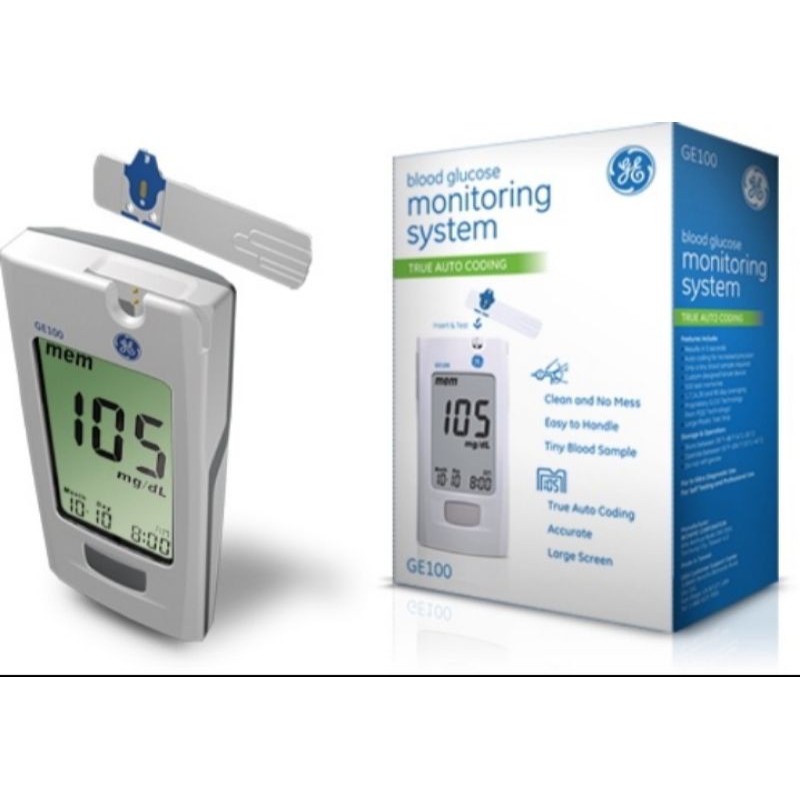 Jual GE 100 Blood Glucose Monitor (alat cek gula darah) Shopee Indonesia