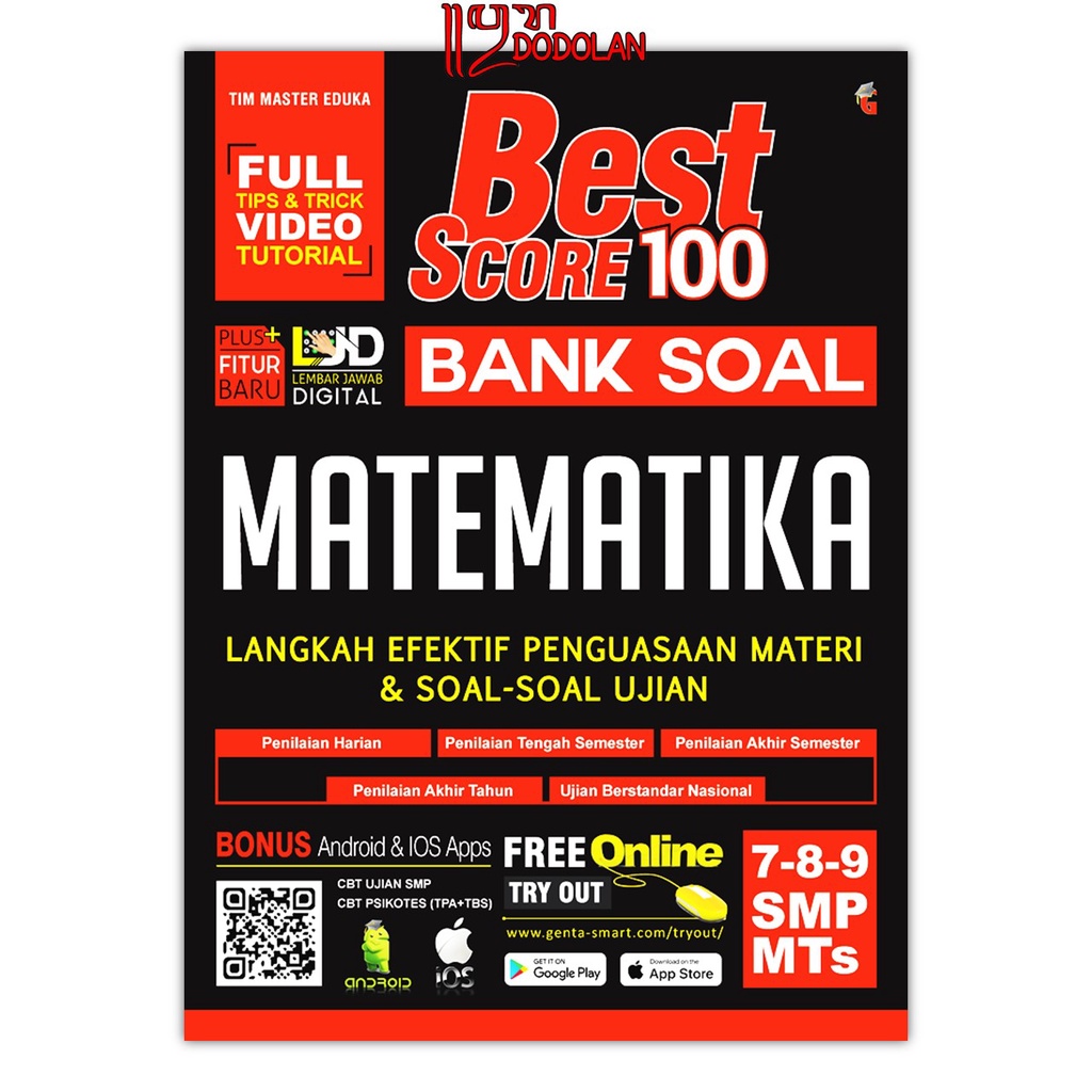 Jual Buku Pelajaran SMP - BEST SCORE 100 BANK SOAL MATEMATIKA SMP MTS ...