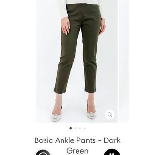 Basic Ankle Pants - Dark Grey – Buttonscarves