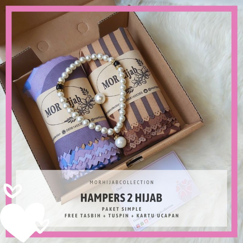 Jual Hampers Hijab Parcel 2 Jilbab Segiempat Random Paket Kado Ulang ...