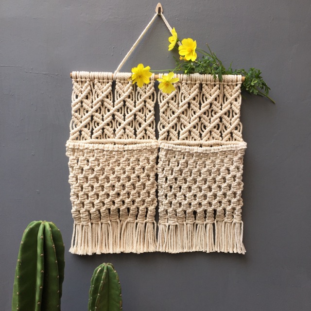 Jual Macrame Letter Rack / Macrame Hiasan Dinding / Tempat Notes ...