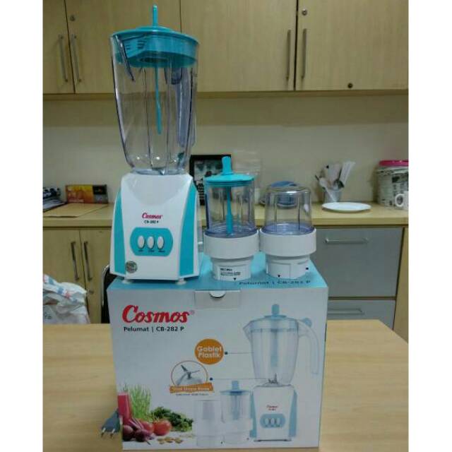 Jual Blender 3 In 1 Cosmos CB 282 P / CB-282P Gelas / Wadah Plastik 2 ...