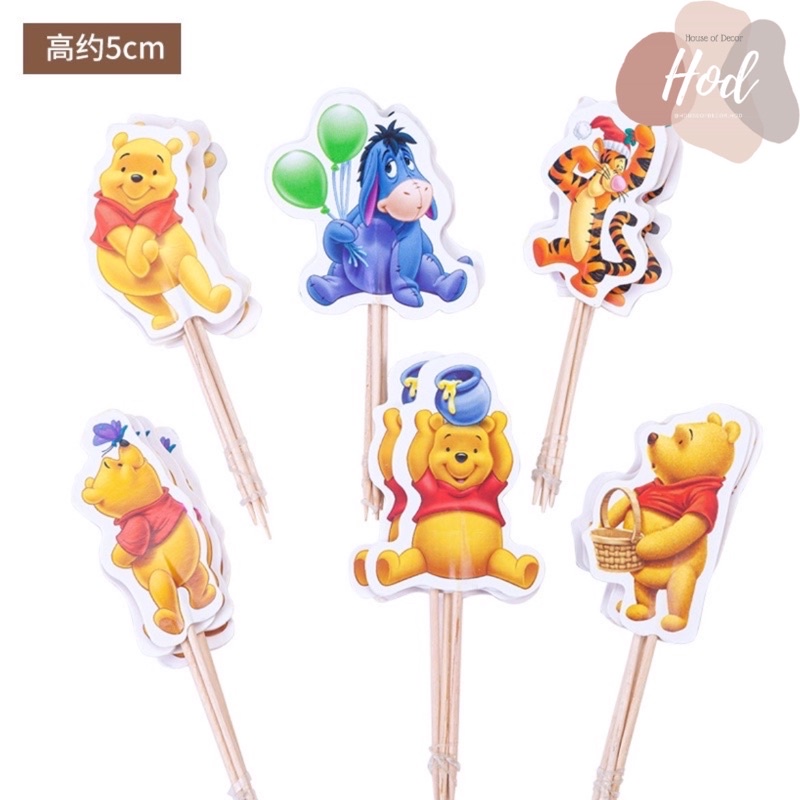 Jual Topper Tusuk Cupcake Kartun Insert Minion Doraemon Hello Kitty