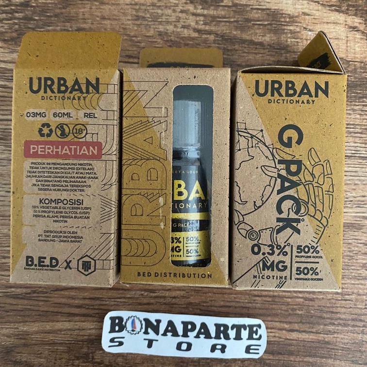 Jual LIQUID URBAN DICTIONARY G PACK 60ML 3MG STRAWBERRY SUNKIST APPLE