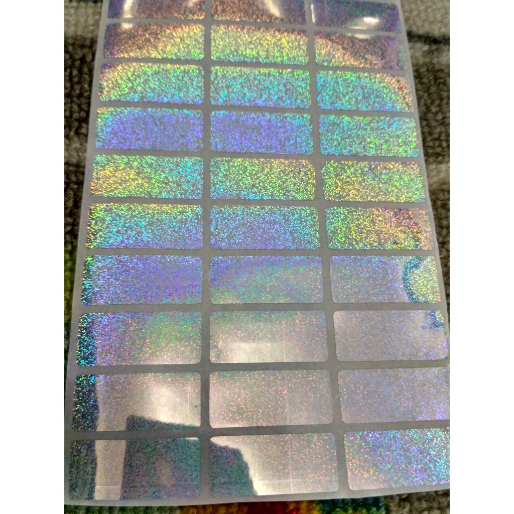 Jual Sticker Label Nama Waterproof SILVER GLITTER | Shopee Indonesia