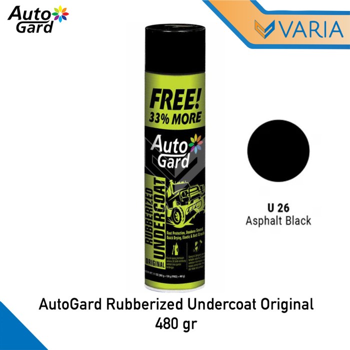 Jual AutoGard Rubberized Undercoat Original 480 gr 700 ml U26 Asphalt