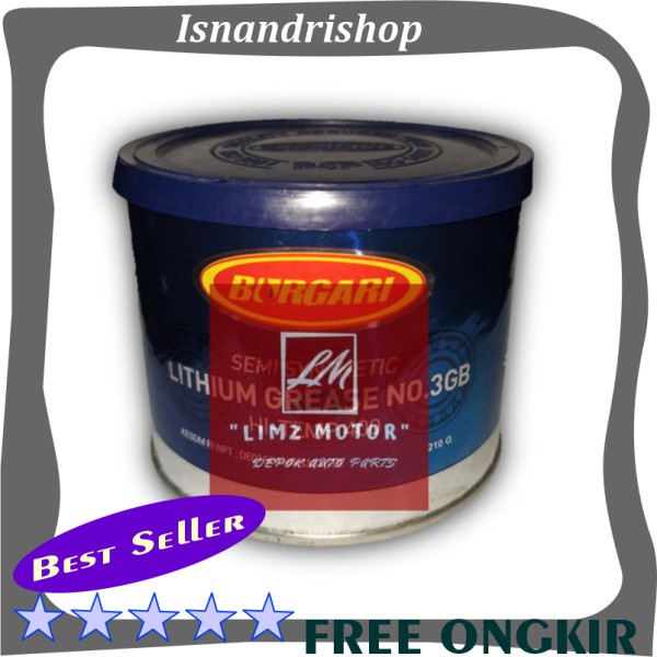 Jual LIMITED EDITION!!! Burgari Semi Synthetic Lithium Grease No.3GB HITemp 400 210G Shopee