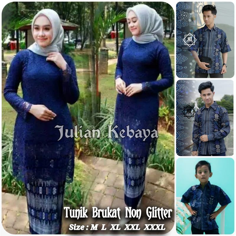 Jual KEBAYA COUPLE / COUPLE KEBAYA BRUKAT MODERN / BAJU BATIK COUPLE ...