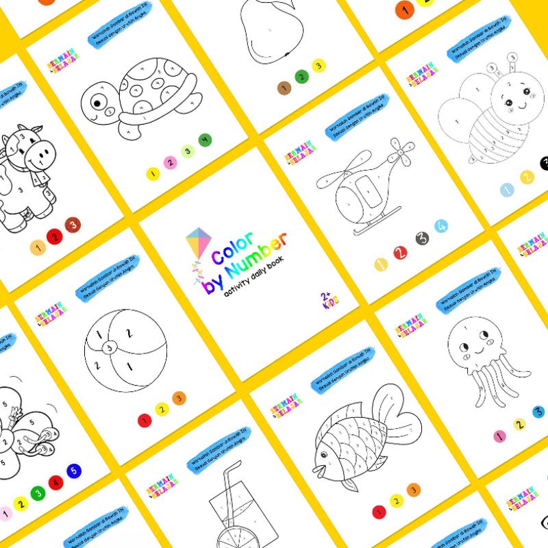 Jual Color by Number Buku Mewarnai Menurut Angka Permainan Edukasi Anak