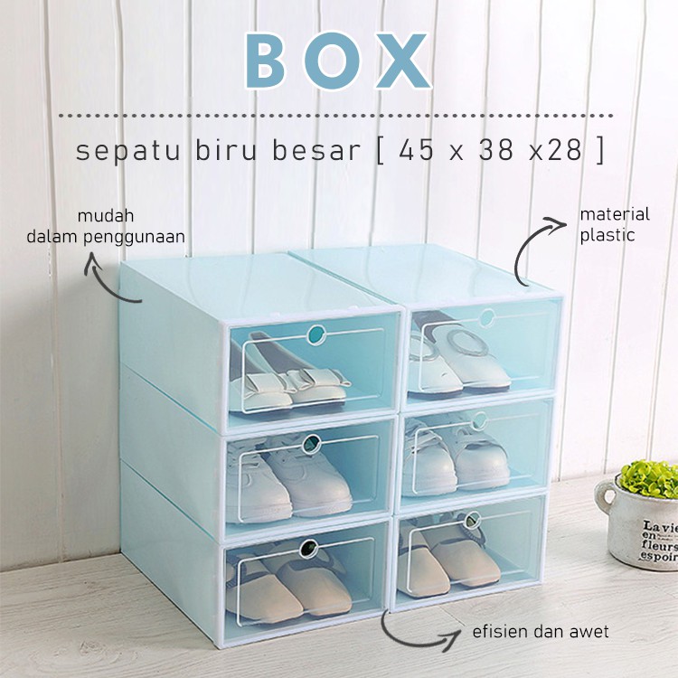 Jual Kotak Box Sepatu Lipat Serbaguna Tempat Penyimpanan Sandal Shoes