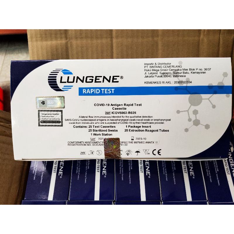 Jual TEST SWAB ANTIGEN LUNGENE RAPID TEST ANTIGEN 100% ORIGINAL ALAT ...