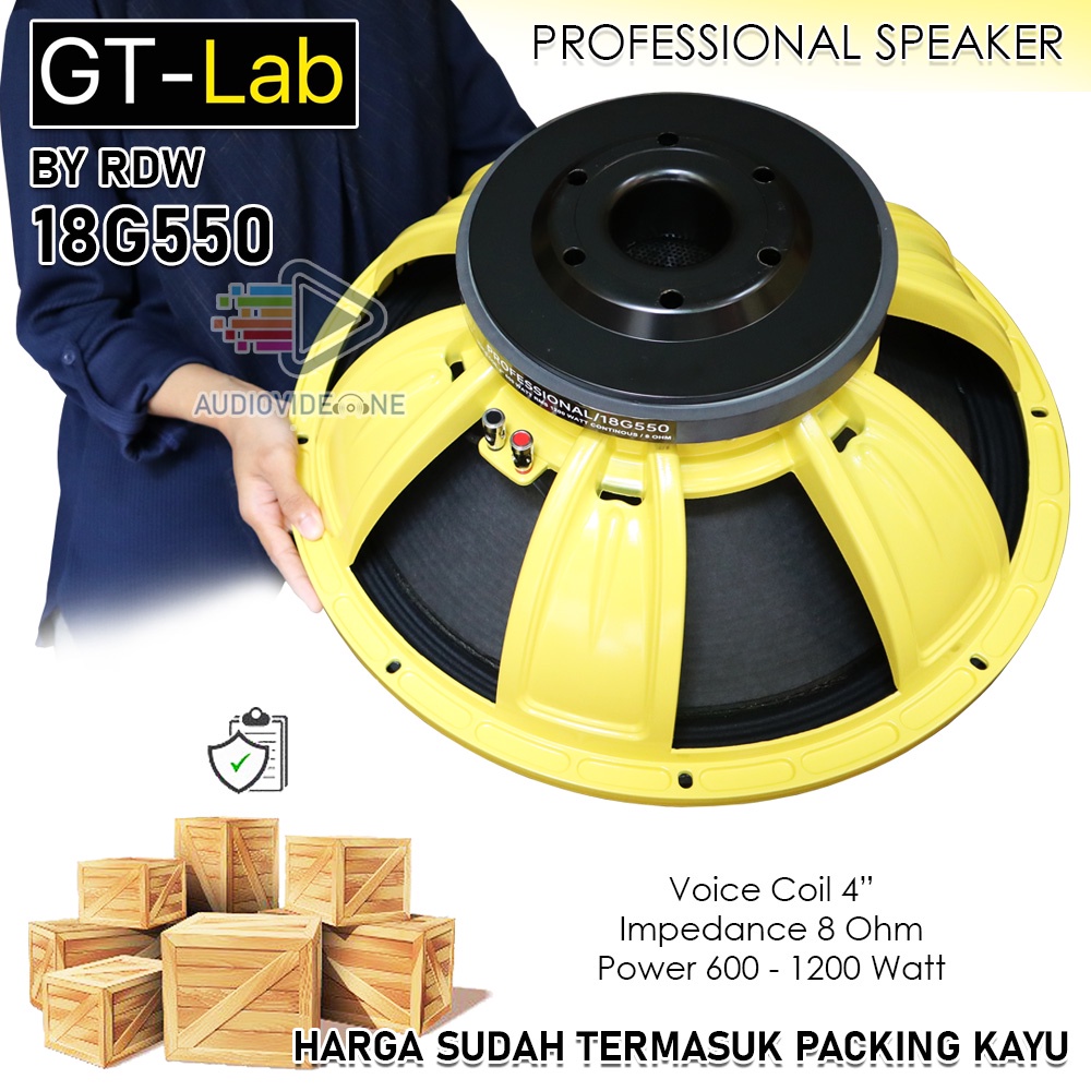 Jual Speaker GTLAB 18G550 Komponen Spiker GTLAB 18 Inch Spul 4 Inch