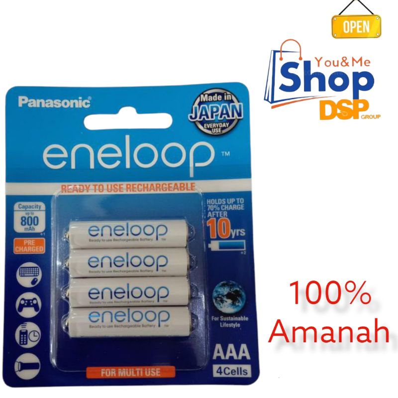 Jual Baterai Charger Eneloop Putih A Aaa Made In Japan Panasonic Shopee Indonesia