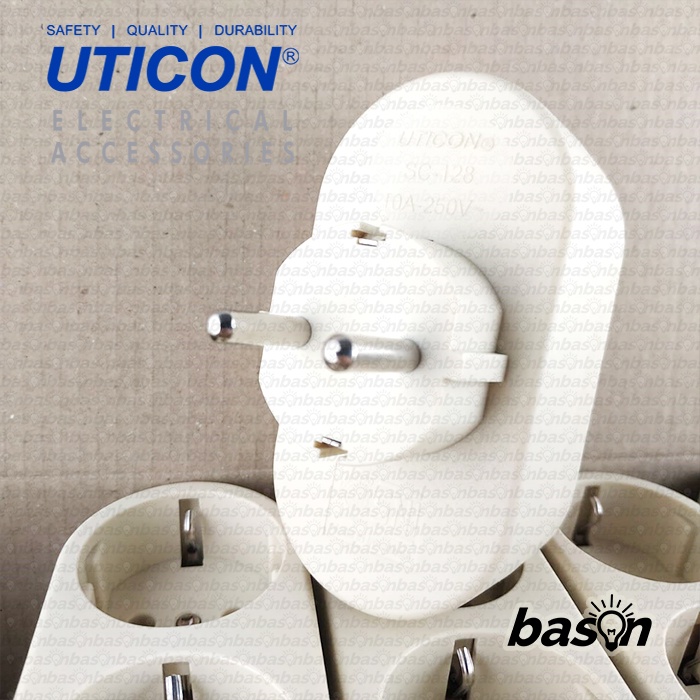 Jual UTICON SC 128 Stop Kontak Arde Dobel Soket - Double Socket with ...