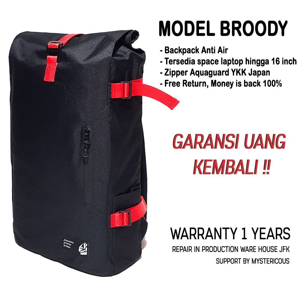 Jual Tas Ransel / Rolltop Backpack Broody By JFK - Garansi 1 tahun ...
