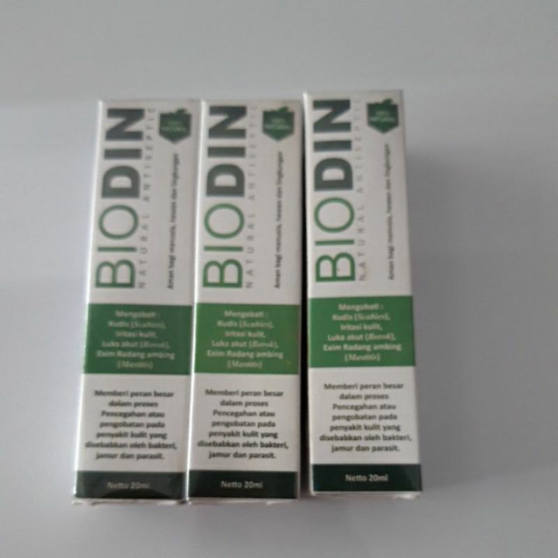 Jual Biodin 20 ml Natural Anti Septic Obat Scabies Iritasi Kulit luka ...