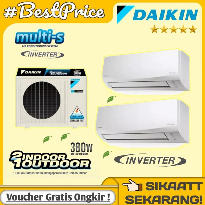 Jual AC DAIKIN INVERTER MULTI S | DAIKIN 2MKC20VVM4 KAPASITAS 1/2PK & 3 ...