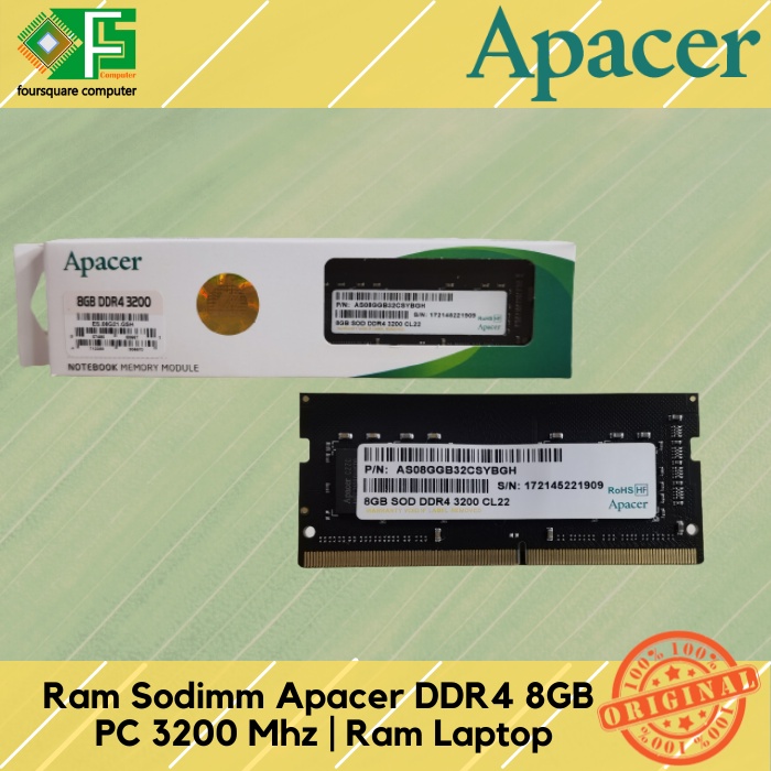 Apacer Ddr4 Sodimm 8gb 3200 Jual Ram Sodimm Apacer DDR4 8GB PC