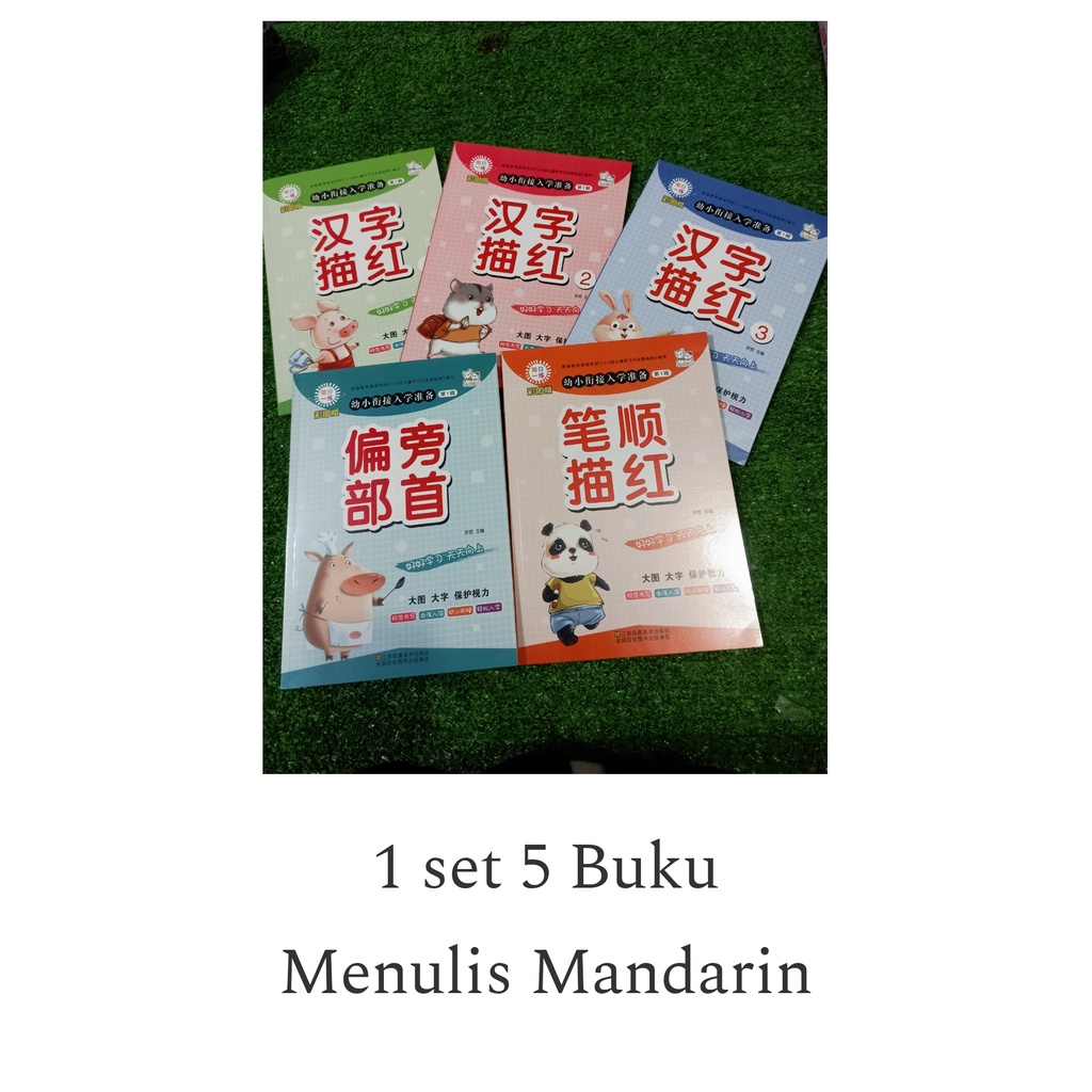 Jual Paket 1 Set 5 Buku Belajar Menulis Mandarin Hanzi/Pinyin/Goresan ...