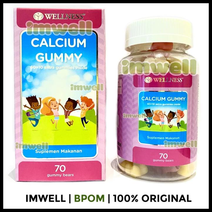 Jual Wellness Calcium Gummy 70 Vitamin D3 Imun Anak Children Tulang ...