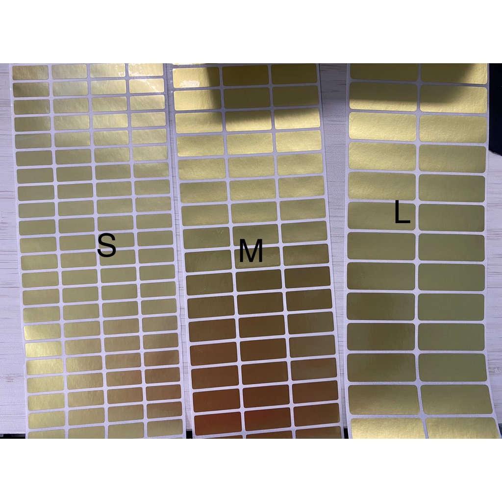 Jual Label stiker nama name sticker namesticker gold emas doft polos ...