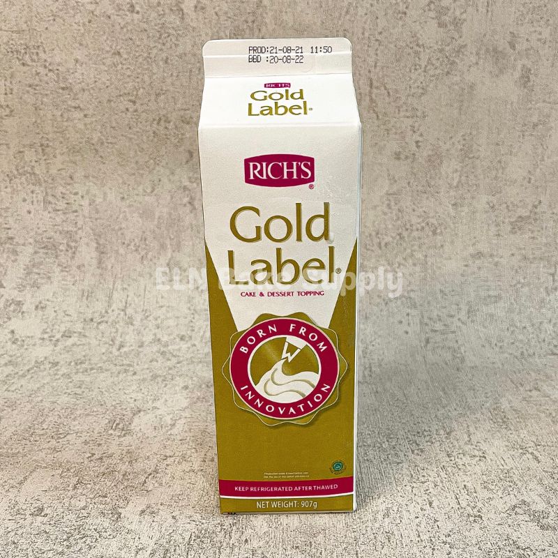 Jual Rich Gold Label Whipping Cream 907 gram ( non dairy ) Shopee Indonesia