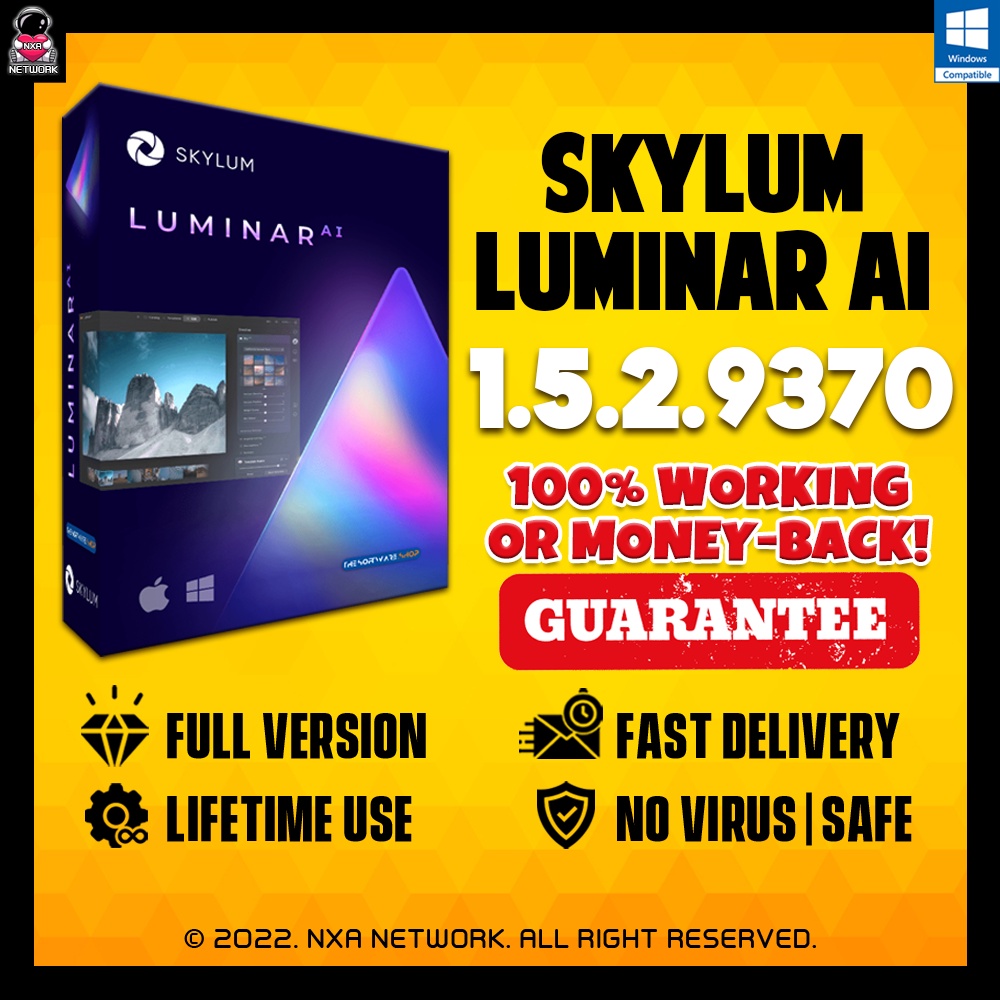 Jual Skylum Luminar AI 1.5.2.9370 + GUIDE JUL 2022 Full Version