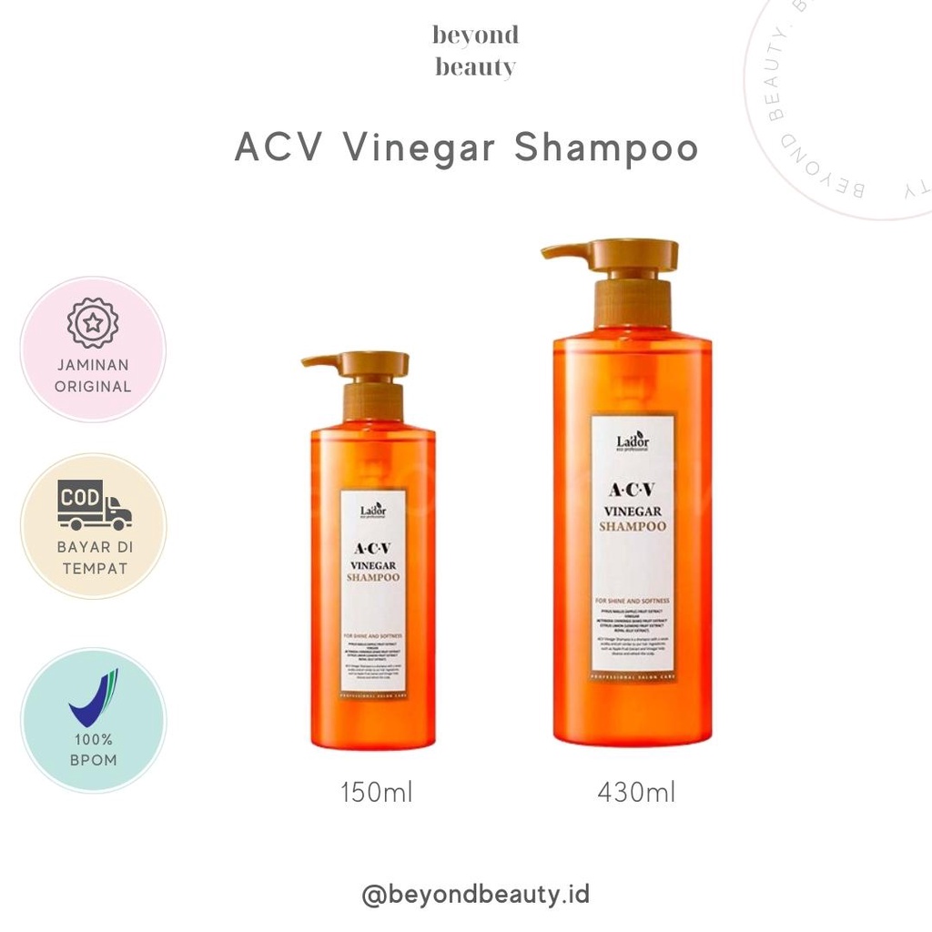 Jual Lador ACV Vinegar Shampoo 150ml / 430ml / Shampo Pembersih