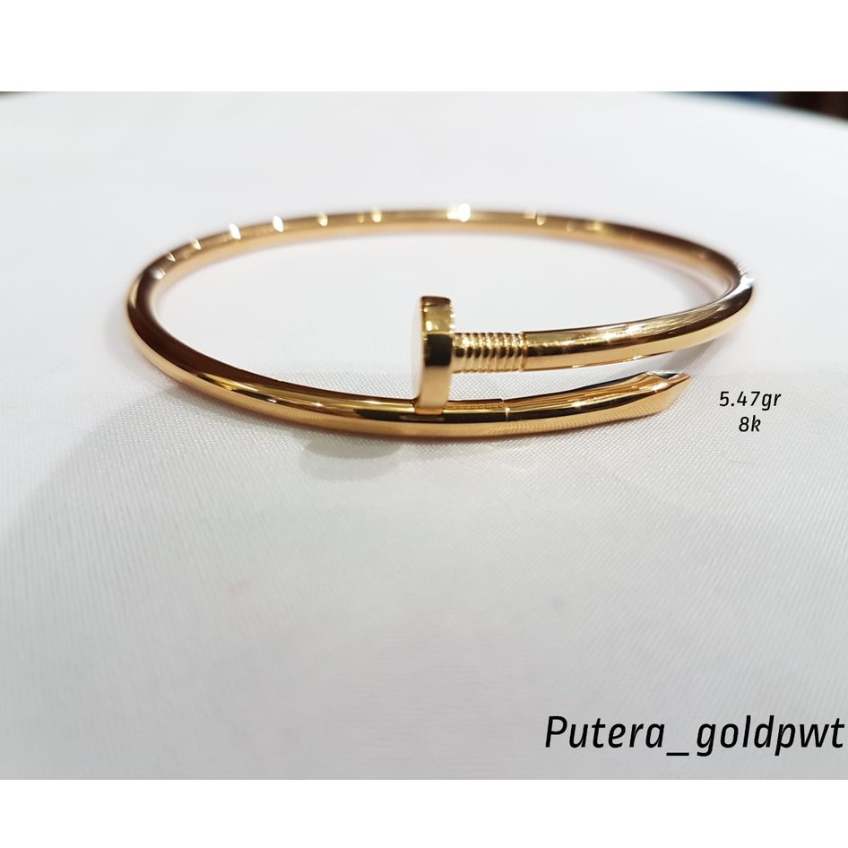 Jual Gelang paku emas asli kadar 9K Shopee Indonesia