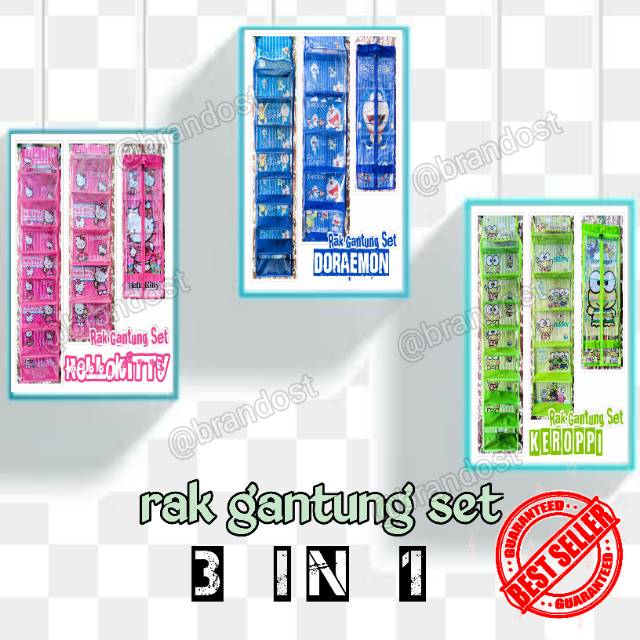 Jual RAK GANTUNG KARAKTER 3 IN 1 / RAK-RAKAN / RAK GANTUNG / RAK TAS ...
