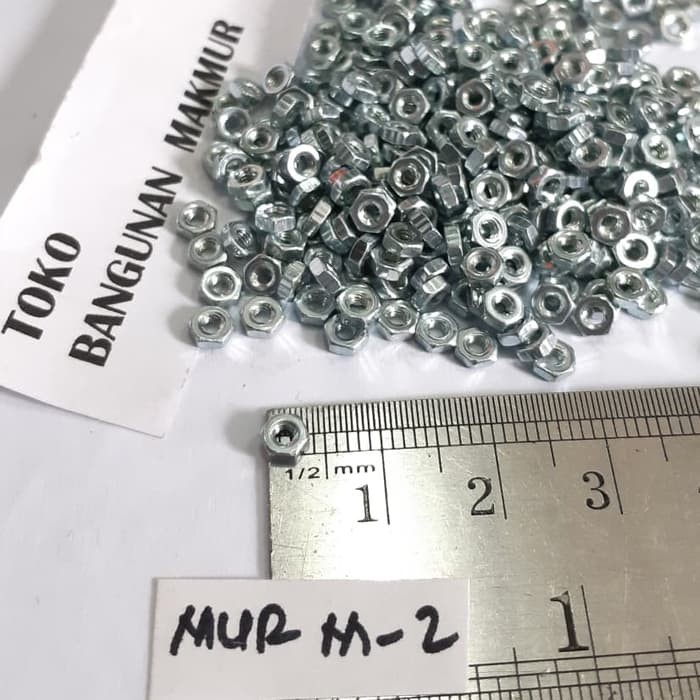 Jual Mur M2 Mur Baut JP 2mm per 100 pcs | Shopee Indonesia