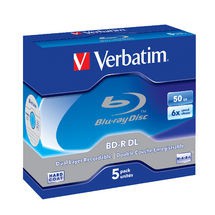 Verbatim BD-R Blu-Ray 1.2 Recordable Disc 4x 25GB 3 Pack In Jewel Case (3 Discs
