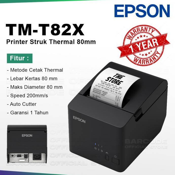 Jual Printer Thermal Epson Tm T82x Tmt82x Tmt 82x Port Usb Lan Serial Lan Shopee Indonesia 3915