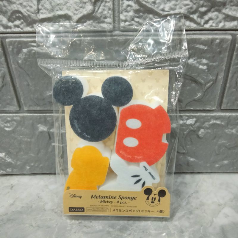 Jual Daiso Japan Sponge Melamine Disney Micky mouse Set 4 Pcs | Shopee ...