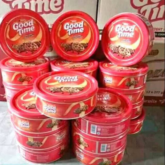 Jual 1 Karton Goodtime Choco Cips Good time Double Choco (12 Kaleng ...