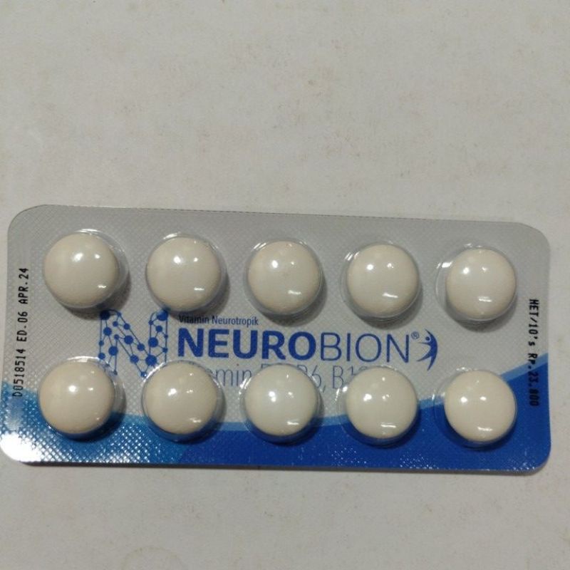 Jual Neurobion Putih Strip Vitamin Neurotropik B1 B6 B12 Shopee Indonesia