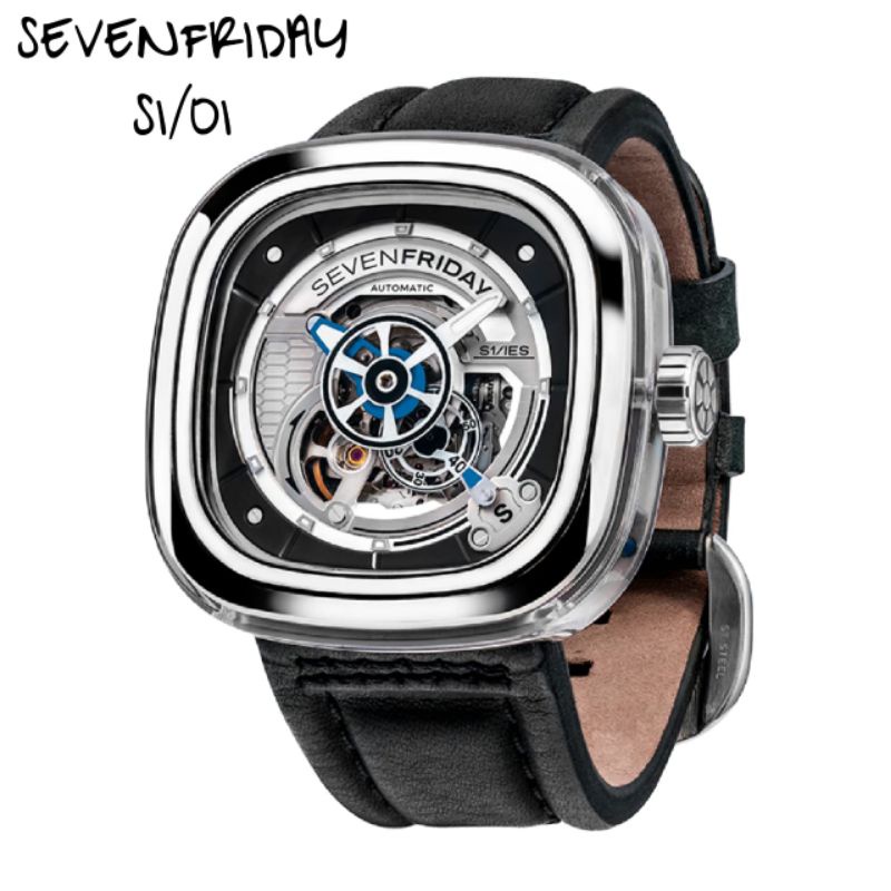 Jam tangan SEVENFRIDAY S1/01 automatic, mesin Miyota Japan, NFC aktif,  include box original dan strap rubber